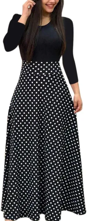 ZEFOTIM Dresses for Women 2024 Short/Long Sleeve Floral Maxi Long Dress Fashion Casual Summer Sun Boho Dresses