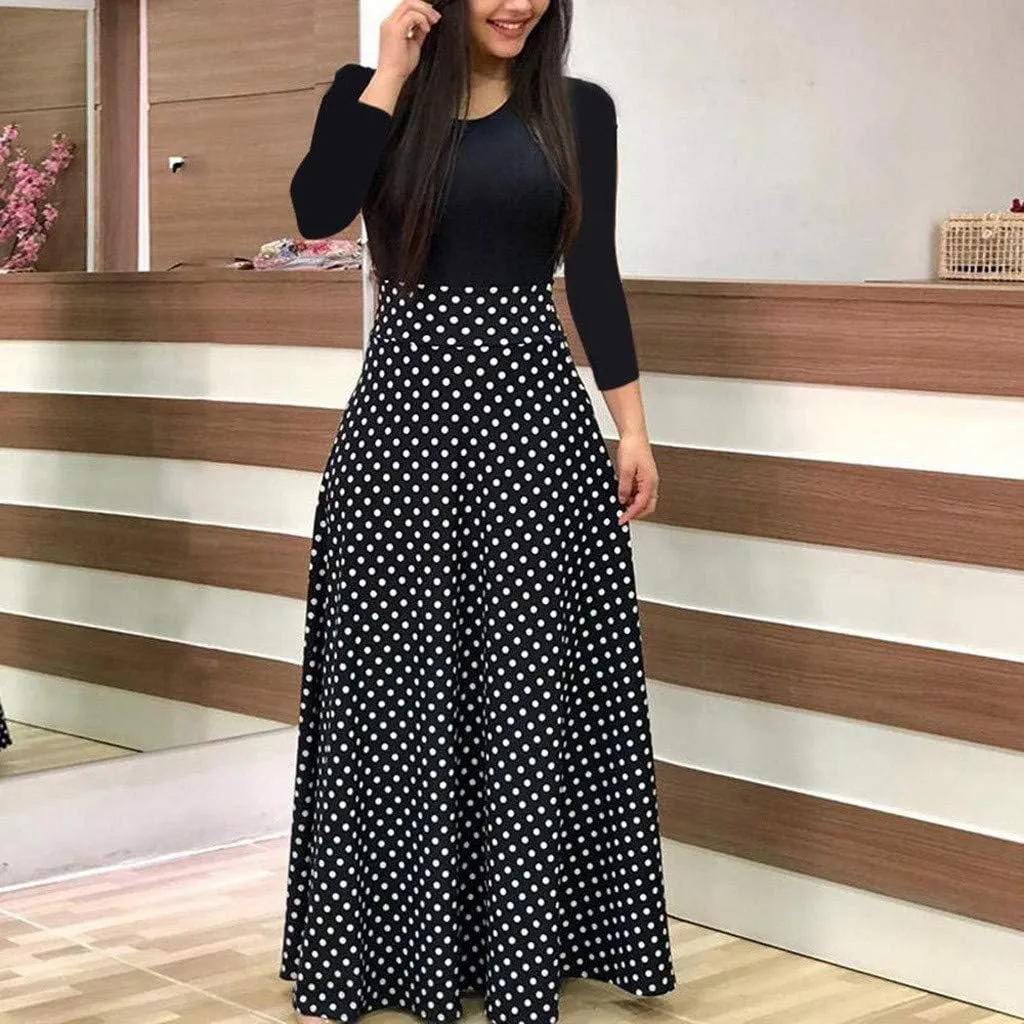 ZEFOTIM Dresses for Women 2024 Short/Long Sleeve Floral Maxi Long Dress Fashion Casual Summer Sun Boho Dresses